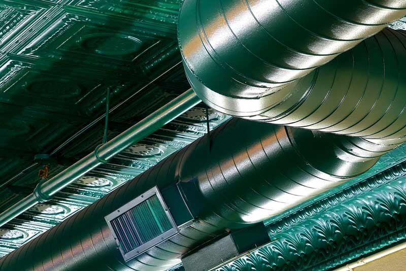 Insulated commercial ductwork and ceiling vent supporting indoor air quality systems in Greensboro, NC