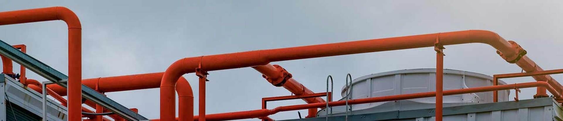 Orange boiler piping and cooling tower for commercial boiler service Greensboro, NC
