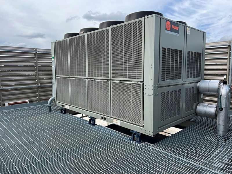 Trane rooftop HVAC unit installed by a North Carolina commercial HVAC company
